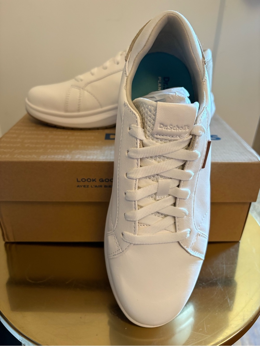 Dr. Scholl’s White Leather Sneaker